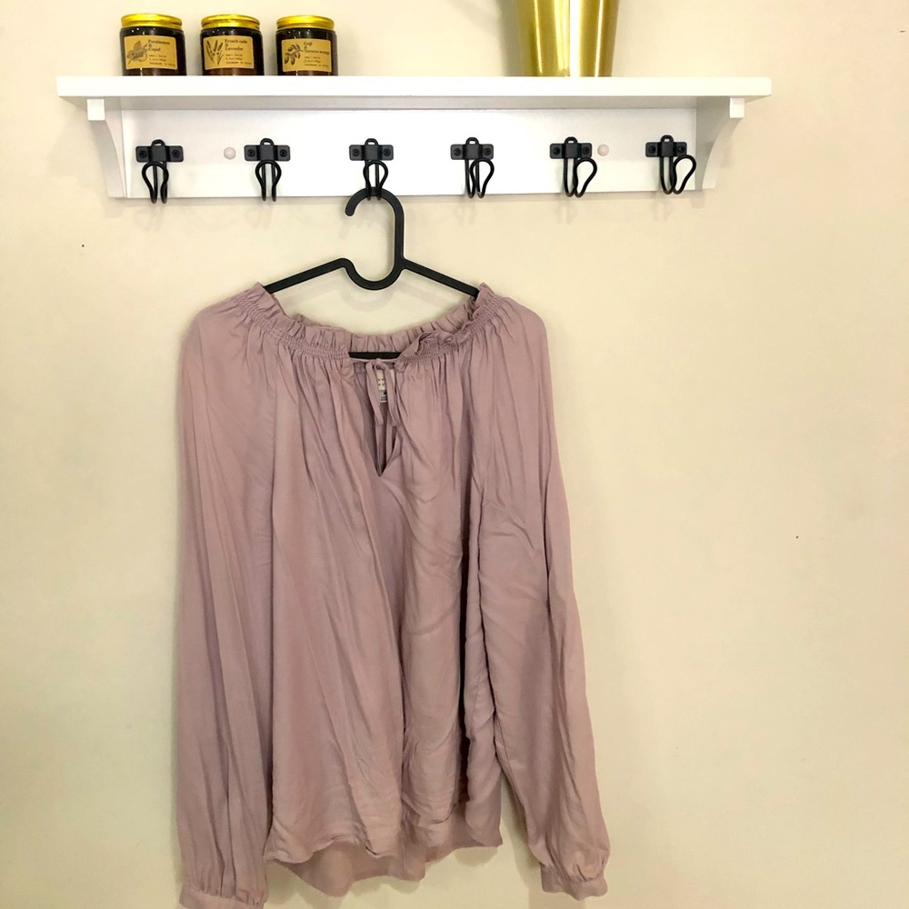 Boho Lavender Peasant Top